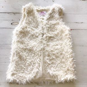 Justice Cream Furry Vest for Kids